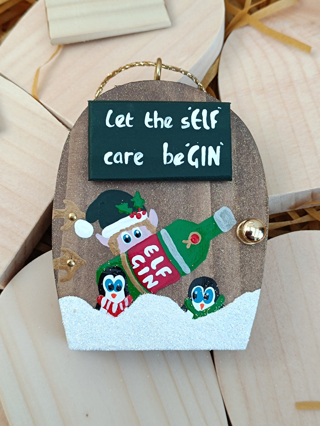 Premium Rustic Wooden Hand-crafted Christmas Tree Decoration Gift Made In Yorkshire